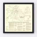 Vintage Map of Santa Fe, New Mexico 1925