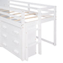 Loft Bed With Cabinet And Shelf by HouseOfZazla
