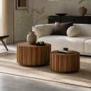 19.7" + 27.5" Round Nesting Coffee Table Set of 2 by HouseOfZazla