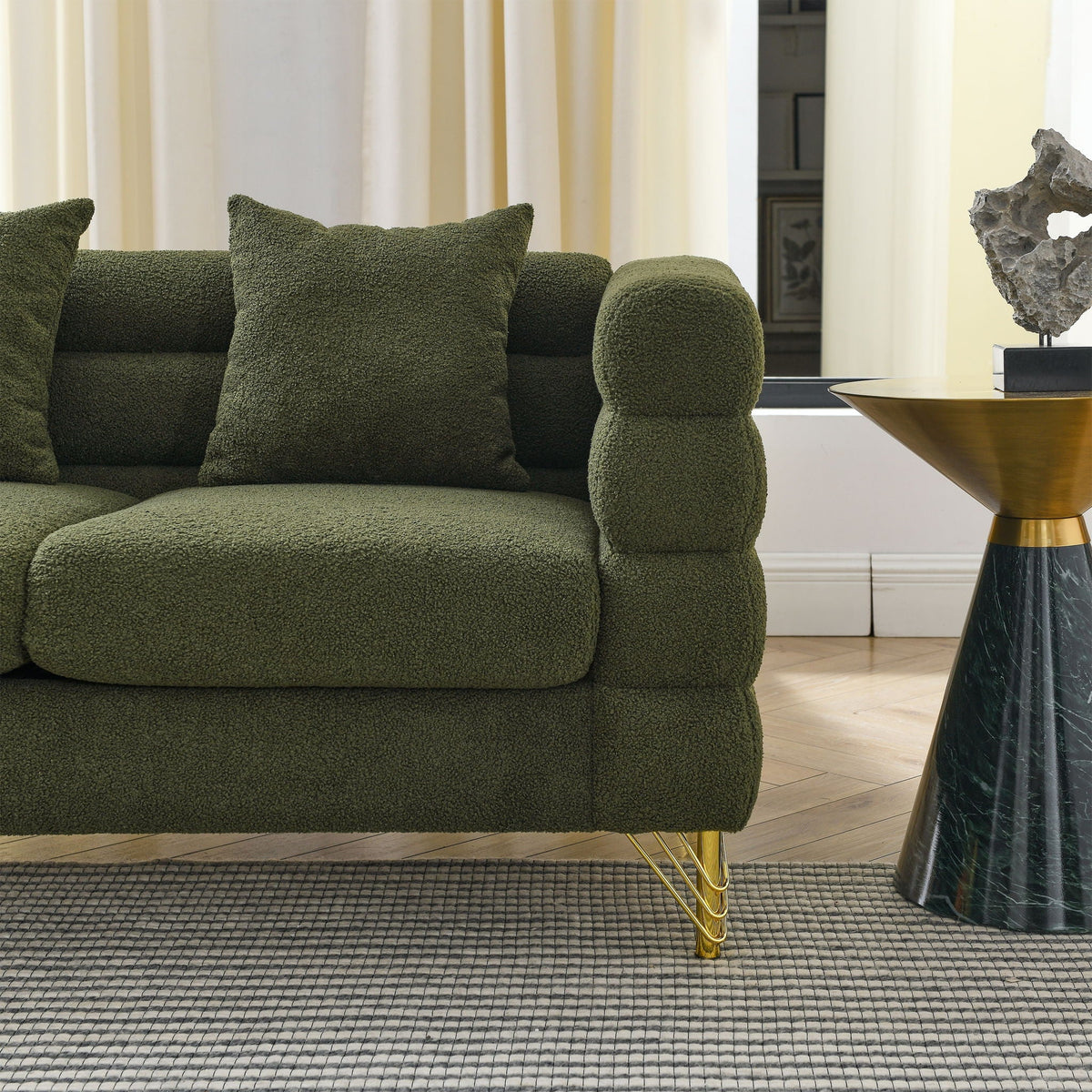 Oversized 2 Seater Sectional Sofa With Deep Seating And 2 Pillows, photo 13 of 23