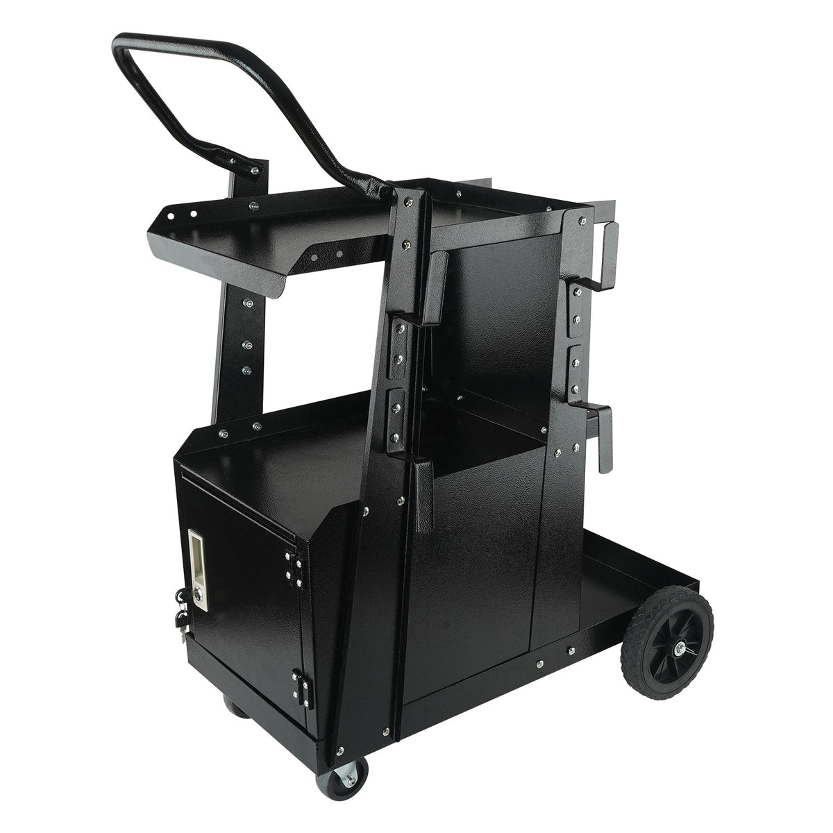Welding Cart, 2-Tier Heavy Duty Welder Cart with Lockable Cabinet, photo 5 of 10