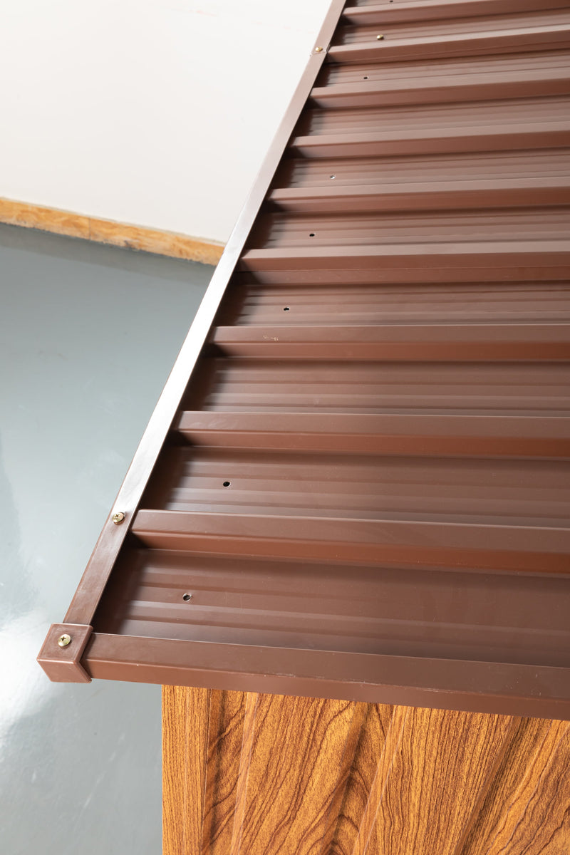 6ft x 6ft Outdoor Metal Storage Shed with Metal Floor Base, With window