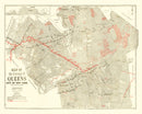 Vintage Map of Queens, New York 1937