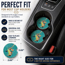 Turtle Set of 2 Cup Holder Car Coasters Absorbent Round Sandstone Coasters Gifts for Men or Women, 2.5, Multicolor