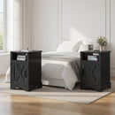 Farmhouse Nightstand, Charging Station & Storage by HouseOfZazla