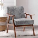Mid Century Modern Accent Chair With Solid Wood Frame And Extra Thick Backrest by HouseOfZazla