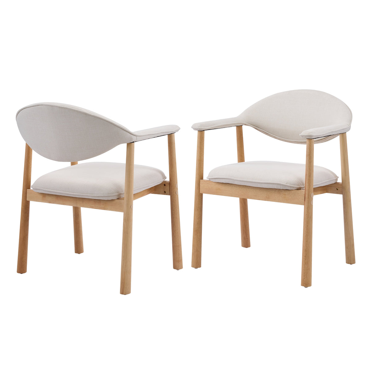 Upholstered Dining Chairs with Curved Back, photo 3 of 10