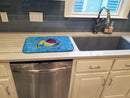 Tropical Fish Dish Drying Mat Absorbent Dish Drying Mat Pad for Kitchen Counter Dish Drainer Mat for Countertop, 14 x 21", Multicolor