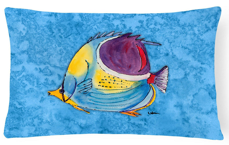 Tropical Fish   Canvas Fabric Decorative Pillow