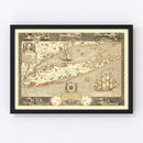 Vintage Map of New York City, New York 1931