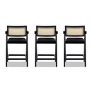 Milan - Modern Webbing Back Stool With Arms (Set of 3) by HouseOfZazla