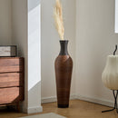 Tall Standing Designer Floor Vases With Elegant 2 Tone Finishes Ideal For Decorating Living Rooms, Bedrooms, Entryways Perfect For Decorating Your Home - Black / Gray by HouseOfZazla