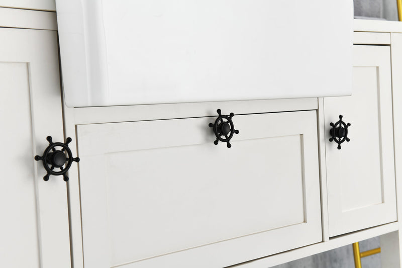 24" L x 19" W with White Sink Vanity Sinks Farmhouse/Apron Front