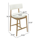 Mid Century Modern Counter Stools, Fabric Upholstered Chairs by HouseOfZazla