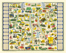 Vintage Map of Finger Lakes, 1934