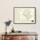 Vintage Map of Raleigh, North Carolina 1948