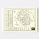Vintage Map of Raleigh, North Carolina 1948