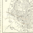 Vintage Map of Raleigh, North Carolina 1948