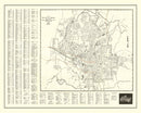 Vintage Map of Raleigh, North Carolina 1948