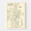 Vintage Map of Fargo, North Dakota 1910