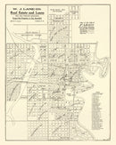 Vintage Map of Fargo, North Dakota 1910