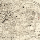 Vintage Map of Akron, Ohio 1889