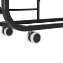Twin Wide Folding Bed For Tall People, Extra Long & Wide Rollaway With Memory Foam, Heavy-Duty - Black