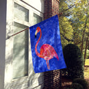 Flamingo House Flag 28x40 Porch Sleeve Pole Decorative Outside Yard Banner Artwork Wall Hanging, Polyester