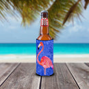 Flamingo Slim Can Hugger , Insulated Foam Hugger for 12 oz Slim Cans, Beer Bottles & Water Bottles, Printed in USA
