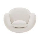 Weave - Accent Chair With Pillow, Comfortable Seating For Living Room - Cream by HouseOfZazla