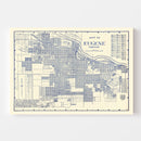 Vintage Map of Eugene, Oregon 1920