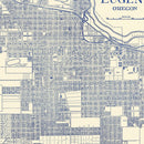 Vintage Map of Eugene, Oregon 1920