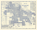 Vintage Map of Eugene, Oregon 1920
