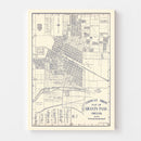 Vintage Map of Grant's Pass, Oregon 1920