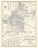 Vintage Map of Grant's Pass, Oregon 1920