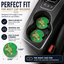 Frog Set of 2 Cup Holder Car Coasters Absorbent Round Sandstone Coasters Gifts for Men or Women, 2.5, Multicolor