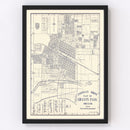 Vintage Map of Grant's Pass, Oregon 1920