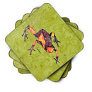 Frog Foam Coasters Set of 4 Cup Coasters for Indoor Outdoor, Tabletop Protection, Anti Slip, Mouse pad Material