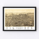 Vintage Map of Watertown, New York 1891