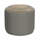 Serena - Handcrafted Round Braided Pouf by Unique Piece Furniture