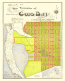 Vintage Map of Coos Bay, Oregon 1906