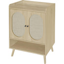 2 Door Shoe Rack, Freestanding Modern Shoe Storage Cabinet, for Entryway