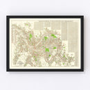 Vintage Map of Pittsburgh, Pennsylvania 1920