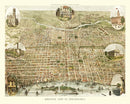 Vintage Map of Philadelphia, Pennsylvania 1872