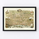 Vintage Map of Philadelphia, Pennsylvania 1872