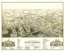 Vintage Map of Spartanburg, South Carolina 1891