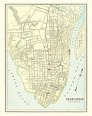Vintage Map of Charleston, South Carolina 1895