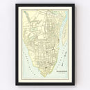Vintage Map of Charleston, South Carolina 1895
