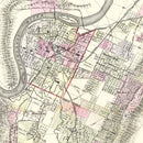 Vintage Map of Chattanooga, Tennessee 1889