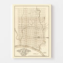 Vintage Map of Austin, Texas 1872
